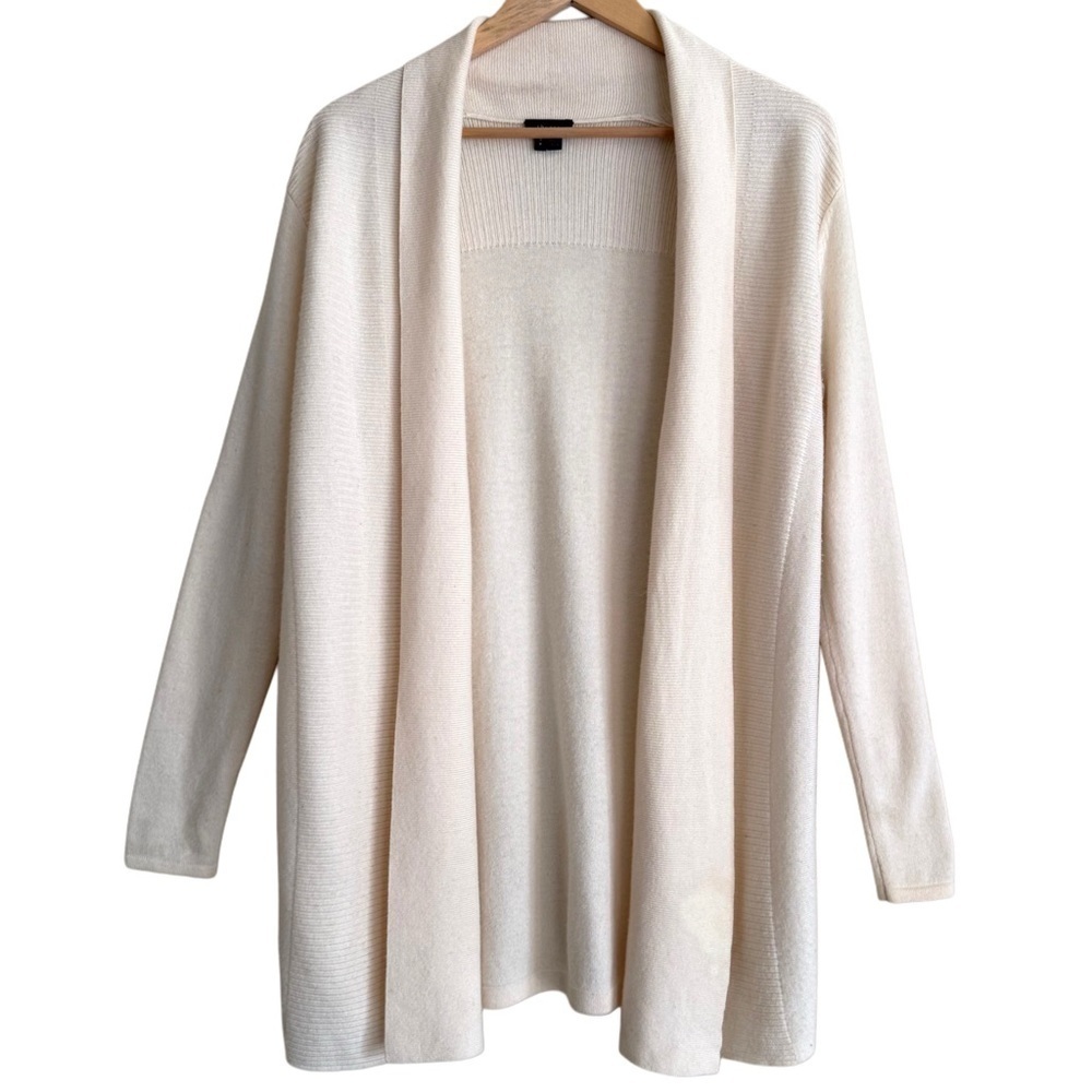 THEORY 100% Cashmere Preppy Lightweight Open Front Knit Sweater Cardigan S/P